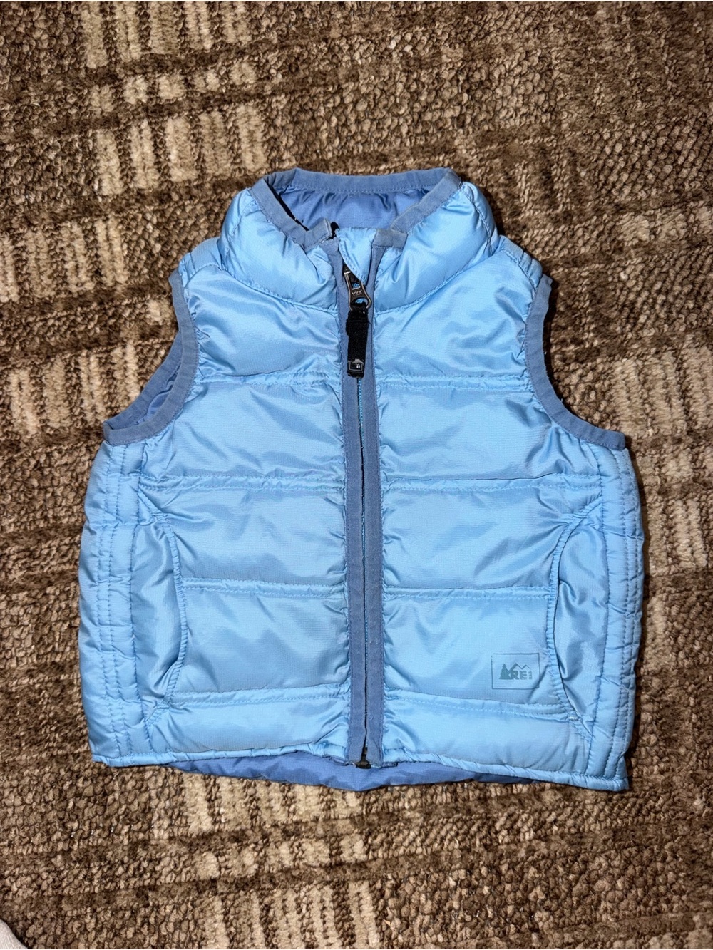 REI Toddlers’ Light Blue Goose Down Puffer Vest 18M